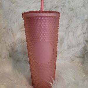 NEW Starbucks 2022 Valentines Soft Touch Pink Lemonade Studded 24oz Tumbler